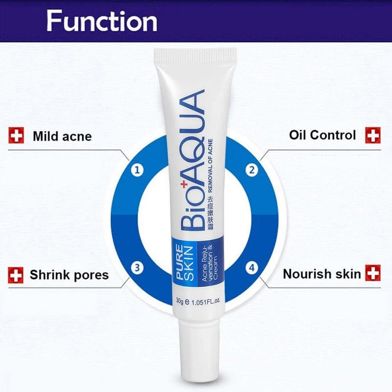 BIOAQUA Removal of Acne Complete Set | Acne Cleanser, Acne Serum & Acne Cream